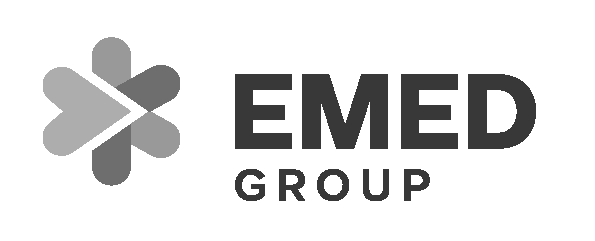 Black & White EMED Group Logo