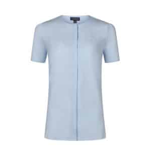 Feminine Blue Short Sleeve Blouse