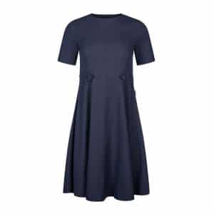 Navy Fluted Dress