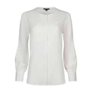 Feminine White Long Sleeve Blouse
