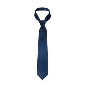 Navy Base Tie wrap Around with Pink Dots